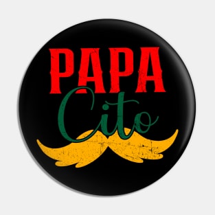 Papacito Family Cinco De Mayo Matchin Couple Mexican Dad Men Pin