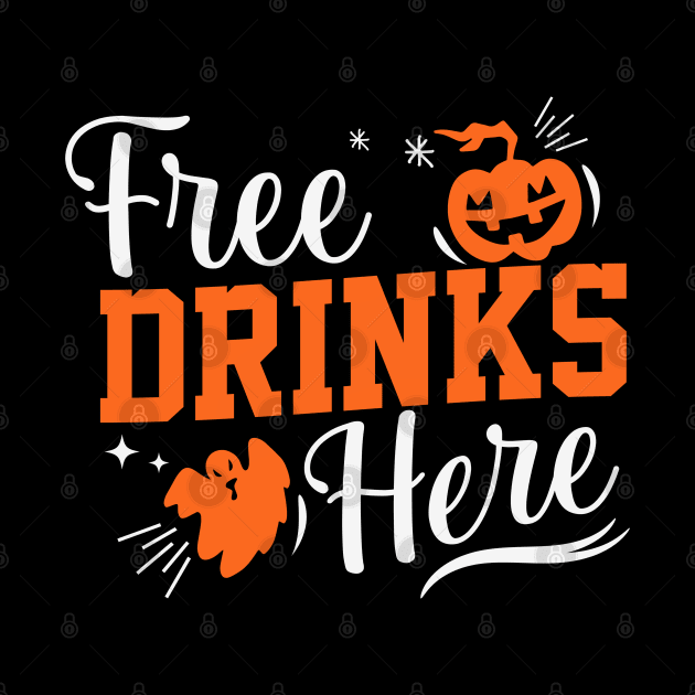 Free Drinks Here Halloween Party Costume by koolteas