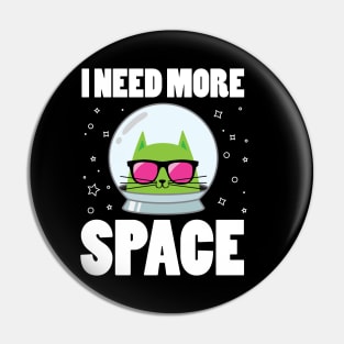 Astronaut Space Cat funny quote Pin