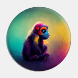 Colorful Baby Monkey Pin