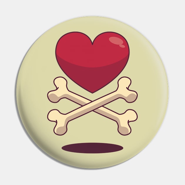 Bone up on Love Pin by freshinkstain