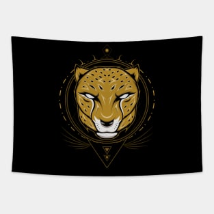 angry cheetah Tapestry