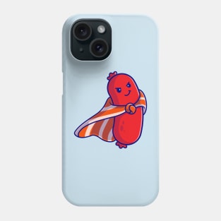 Cute Sausage Super Hero Cartoon Phone Case