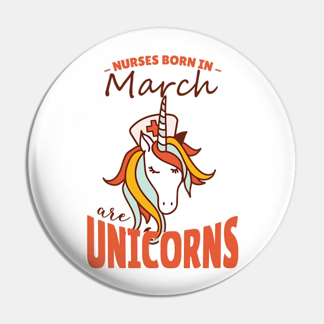 March Nurse Unicorn Pin by TomCage