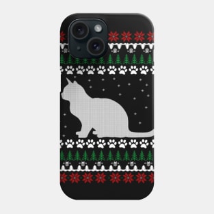 Cat Lover Ugly Christmas Sweater Gift Cute Phone Case