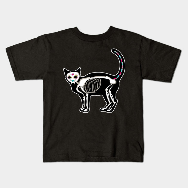 Halloween Skeleton Cat Cat Halloween Kids T Shirt Teepublic