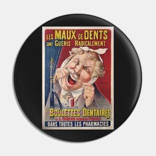 Old advertising poster (For toothache) Pin