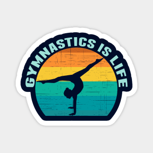 Cute Gymnastics is Life Beach Sunset Magnet