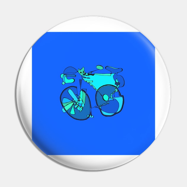 I Like to Ride My Bicycle Pin by CTWuellner