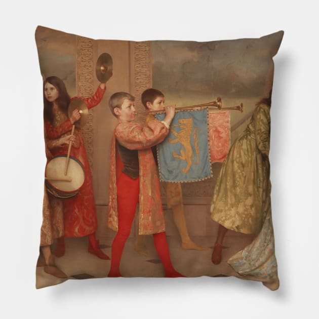 A Pageant of Childhood by Thomas Cooper Gotch Pillow by Classic Art Stall