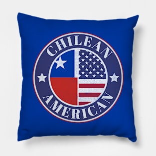 Proud Chilean-American Badge - Chile Flag Pillow