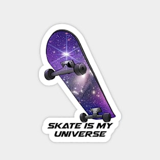 skateboard in the shape of the universe Magnet