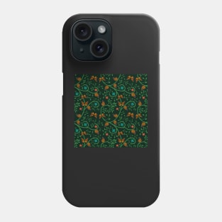 Monarch Butterflies and Flowers Pattern Phone Case