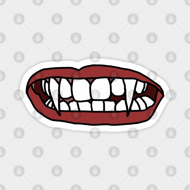 Vampire Mouth a Halloween Horror Magnet by ellenhenryart