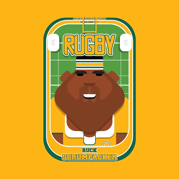 Rugby Gold and Green - Ruck Scrumpacker - Hayes version by Boxedspapercrafts