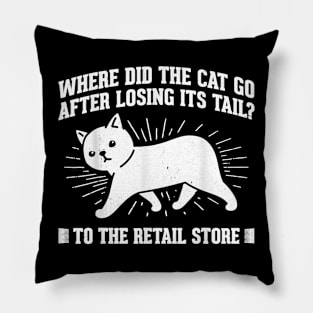 Funny Cat Design Wordplay Cat Ail Pillow