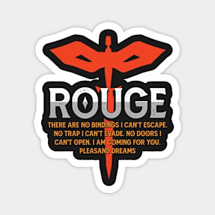 Rouge Tabletop Class Pen and Paper DnD Gift Magnet