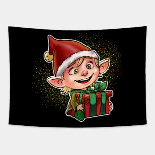 Happy Elf Tapestry