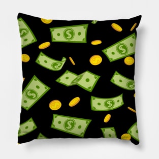 Dollar and coin pattern Pillow