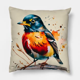 American Robin: Nature's Spring Messenger! Pillow