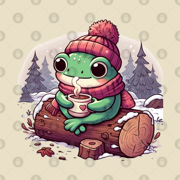 Hot Cocoa Frog by MightyBiscuit