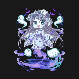 Chibi Ghost Spirit Cute Creepy Halloween Chibis T-Shirt