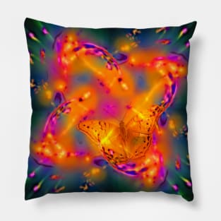 Butterfly in a radioactive explosion Pillow