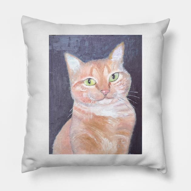Cat named Cheddar Pillow by iragrit