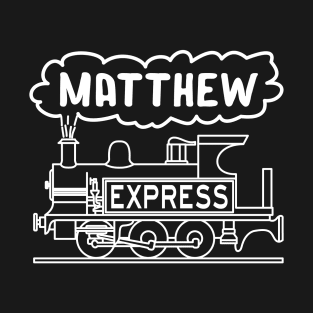Matthew Boys Name Steam Train Locomotive T-Shirt