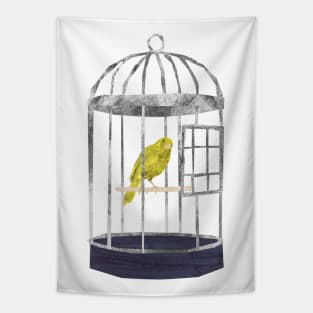 Canary in a cage Tapestry