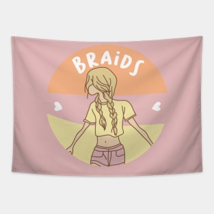 girl with braids Tapestry