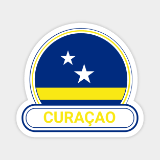 Curaçao Country Badge - Curaçao Flag Magnet