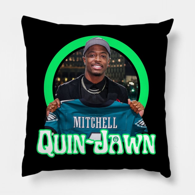 “Quin-Jawn” Mitchell Pillow by On The Road To Victory Eagles Apparel