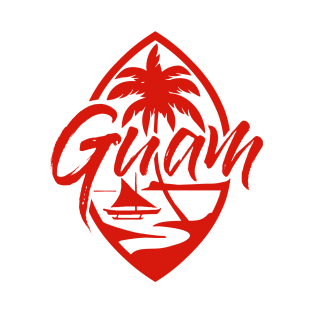 Guam Island White Decal T-Shirt