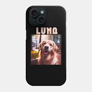 LUNA, bootleg,  golden retriever puppy design for dog lovers Phone Case