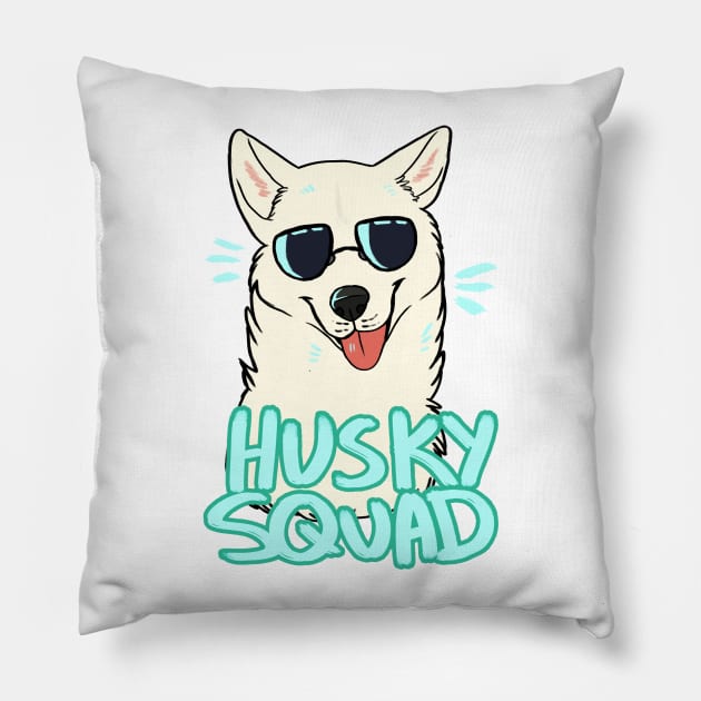 HUSKY SQUAD (white) Pillow by mexicanine