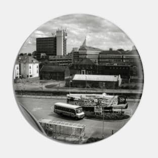 Landscape looking across Norwich bus station, Norfolk, UK Pin