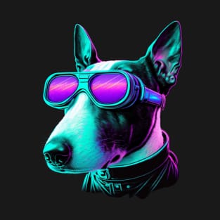 Dog's Face with a Retro Futuristic Aesthetic T-Shirt