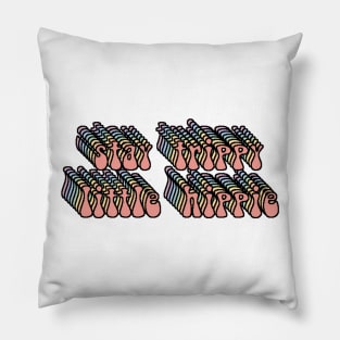 Stay Trippy Little Hippie Pastel Rainbow Design Pillow