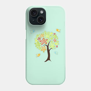 Tree and birds Phone Case