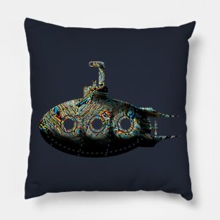 Trippy Psychedelic Submarine Pillow