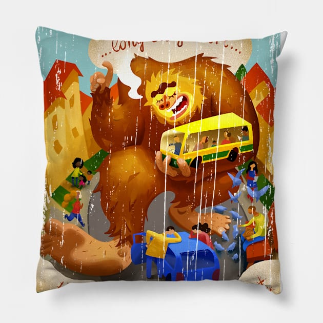 extrovert Bigfoot Pillow by croquis design