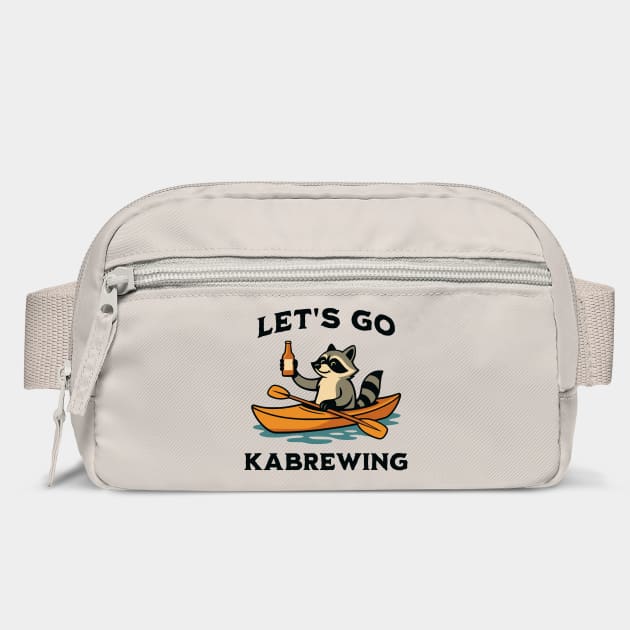 Kayaking Raccoon Says Let's Go Kabrewing kayak design by Luxinda