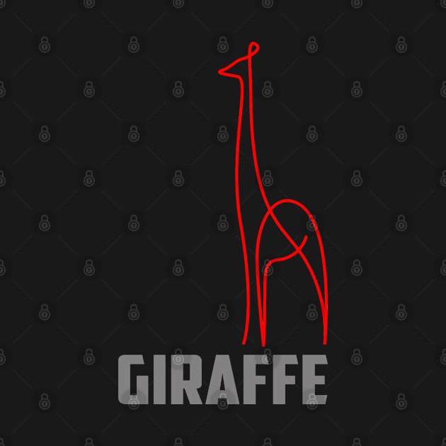 RED LINE GIRAFFE by SAMELVES