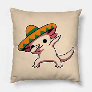 Cute Dabbing Axolotl Cinco De Mayo Pillow