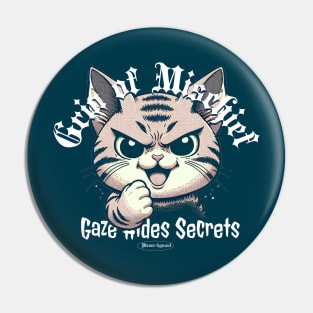 Gothic Evil Cat T-Shirt: Dark Feline Mystique Unleashed Pin