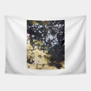 Black and Gold Pointillism Tapestry