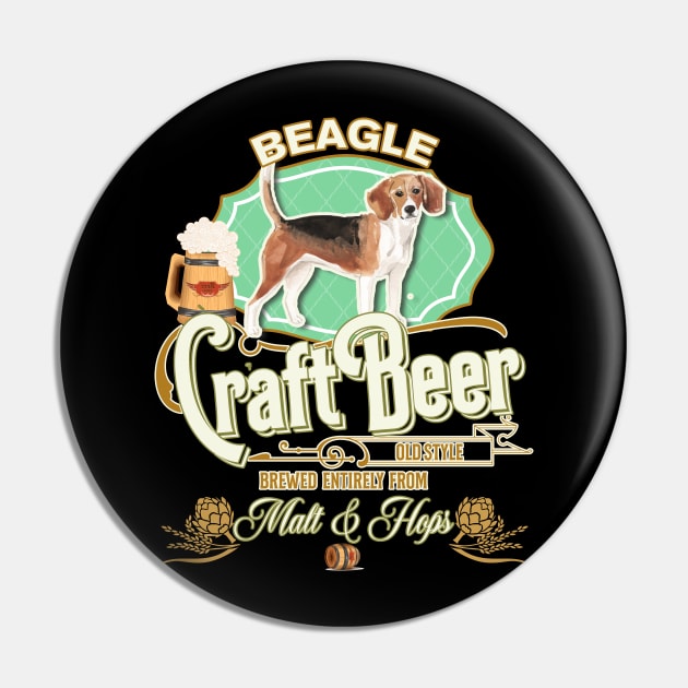 Beagle Gifts - Beer Dog lover Pin by StudioElla
