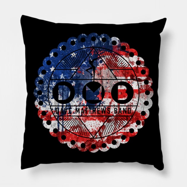 #DMB Dave Matthews Band American flag Pillow by mashudibos