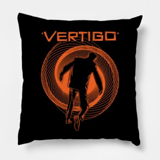 Vertigo Scottie Spiral Vortex (Orange) Pillow